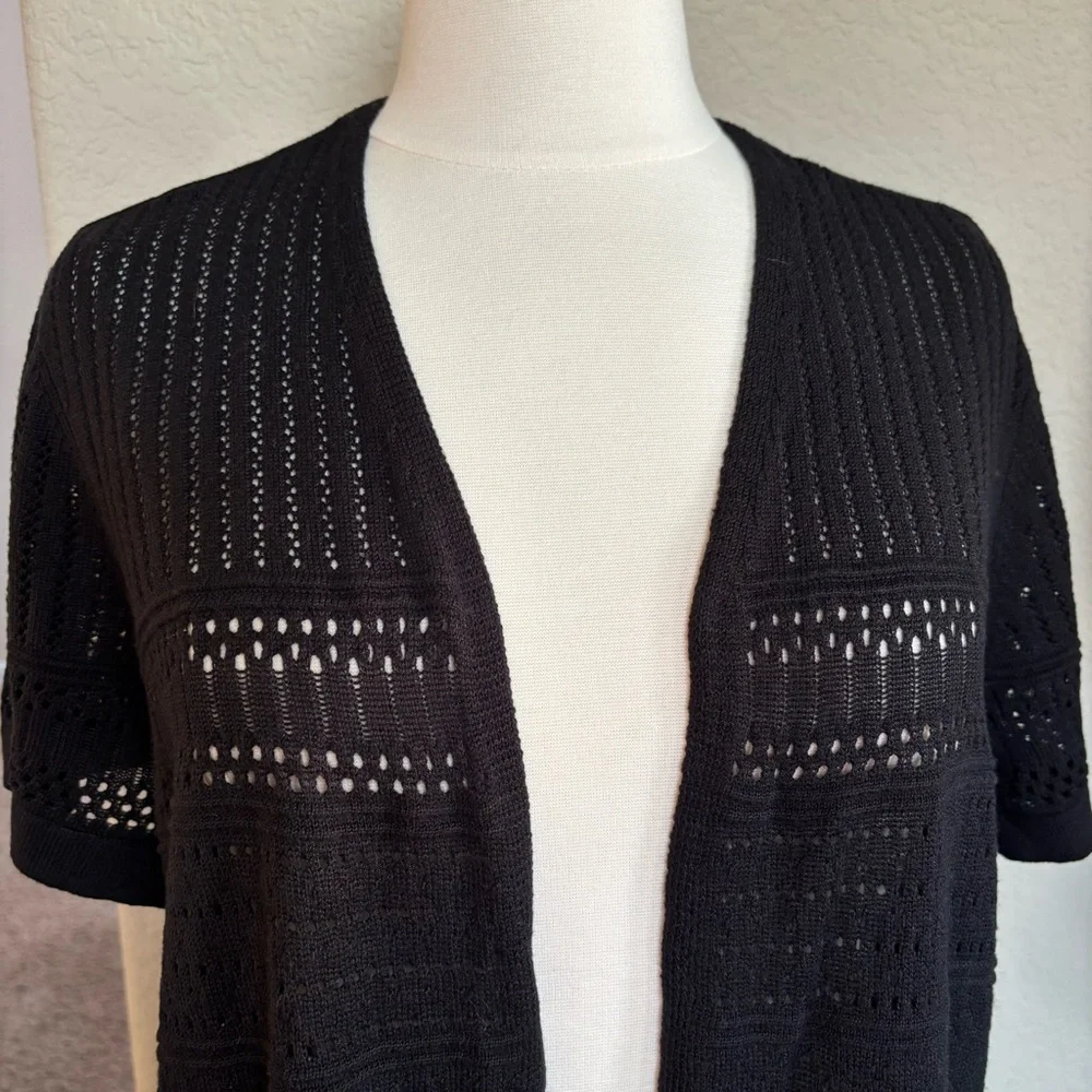 Lane Bryant open front lightweigy cardigan womens sz 18/20 short sleeves - Picture 2 of 6